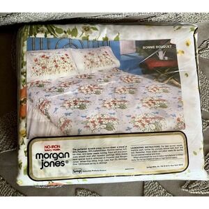 VTG Morgan Jones Spring Mills Queen Flat Luxury Muslin Bed Sheet Bonny Bouquet